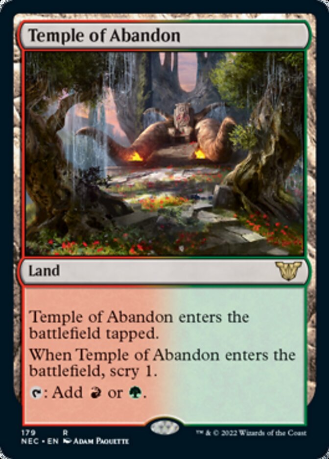 Temple of Abandon [Kamigawa: Neon Dynasty Commander] | The Clever Kobold