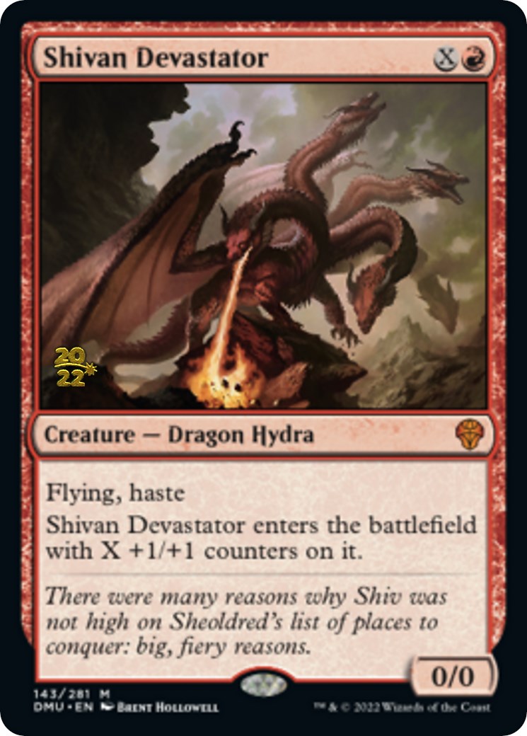 Shivan Devastator [Dominaria United Prerelease Promos] | The Clever Kobold