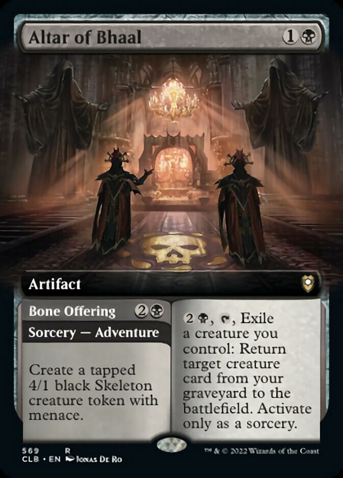 Altar of Bhaal // Bone Offering (Extended Art) [Commander Legends: Battle for Baldur's Gate] | The Clever Kobold