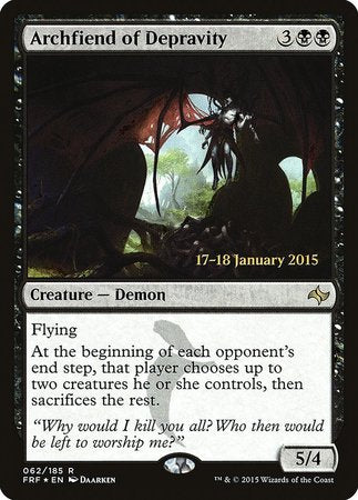 Archfiend of Depravity [Fate Reforged Promos] | The Clever Kobold