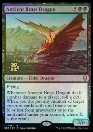 Ancient Brass Dragon [Commander Legends: Battle for Baldur's Gate Prerelease Promos] | The Clever Kobold