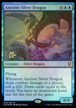 Ancient Silver Dragon [Commander Legends: Battle for Baldur's Gate Prerelease Promos] | The Clever Kobold