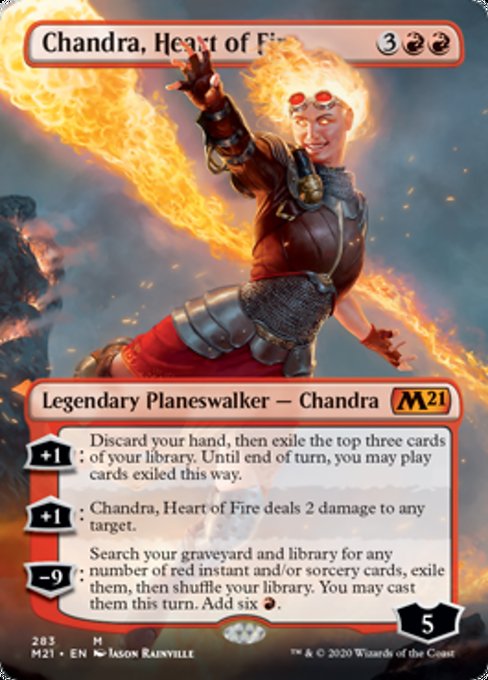 Chandra, Heart of Fire (Borderless) [Core Set 2021] | The Clever Kobold