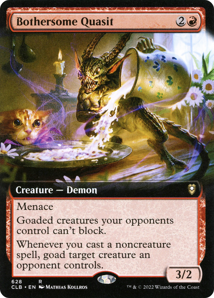 Bothersome Quasit (Extended Art) [Commander Legends: Battle for Baldur's Gate] | The Clever Kobold