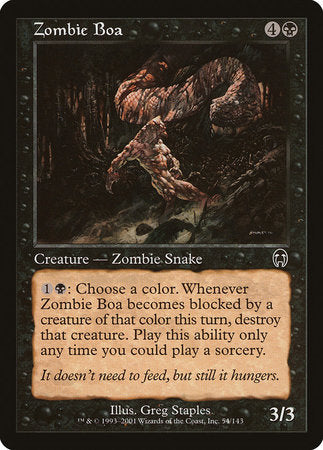 Zombie Boa [Apocalypse] | The Clever Kobold