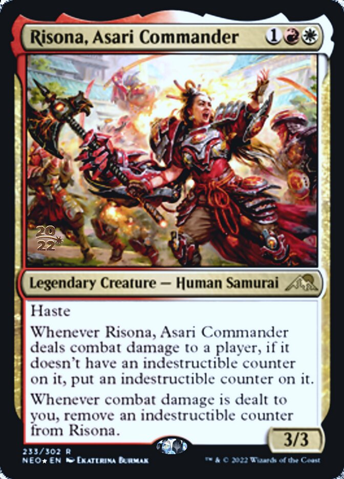 Risona, Asari Commander [Kamigawa: Neon Dynasty Prerelease Promos] | The Clever Kobold