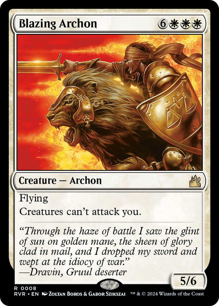 Blazing Archon [Ravnica Remastered] | The Clever Kobold