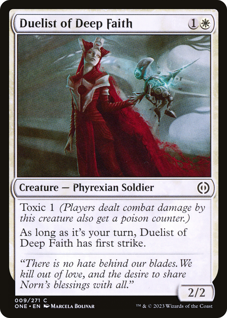 Duelist of Deep Faith [Phyrexia: All Will Be One] | The Clever Kobold