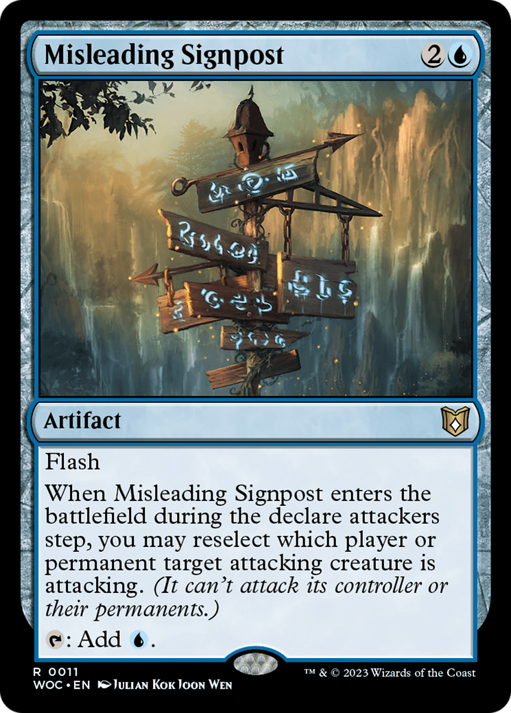 Misleading Signpost [Wilds of Eldraine Commander] | The Clever Kobold