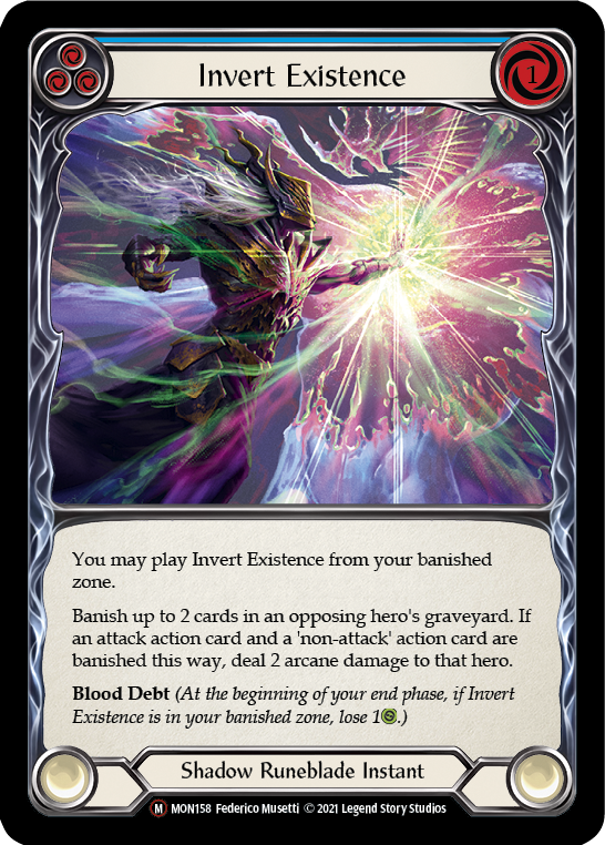 Invert Existence [U-MON158-RF] Unlimited Rainbow Foil | The Clever Kobold