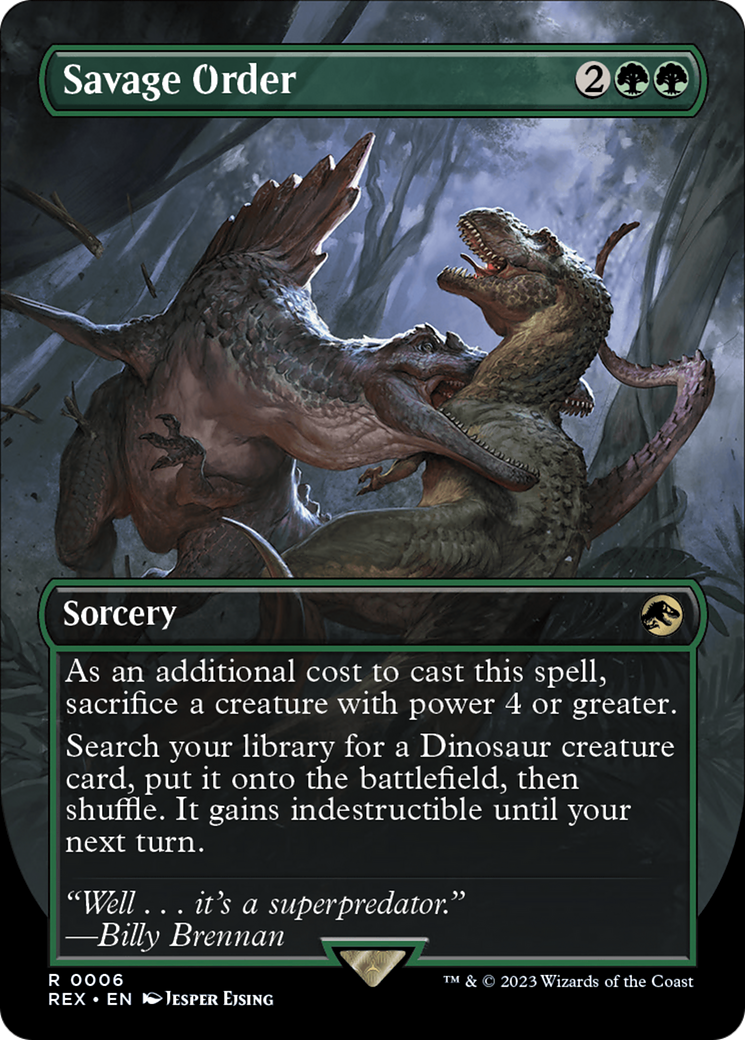 Savage Order (Borderless) [Jurassic World Collection] | The Clever Kobold