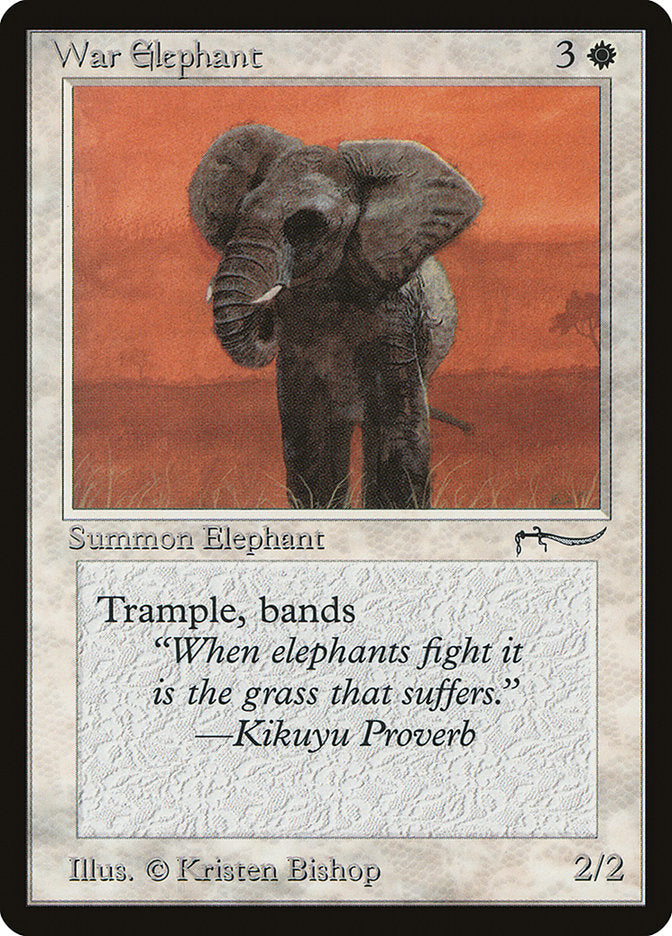 War Elephant (Light Mana Cost) [Arabian Nights] | The Clever Kobold