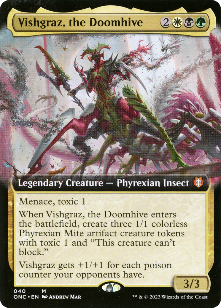 Vishgraz, the Doomhive (Extended Art) [Phyrexia: All Will Be One Commander] | The Clever Kobold