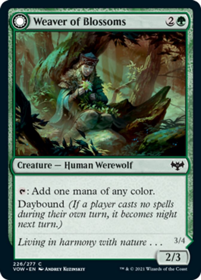 Weaver of Blossoms // Blossom-Clad Werewolf [Innistrad: Crimson Vow] | The Clever Kobold