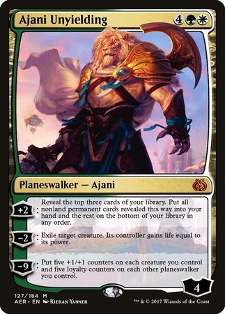 Ajani Unyielding [Aether Revolt] | The Clever Kobold