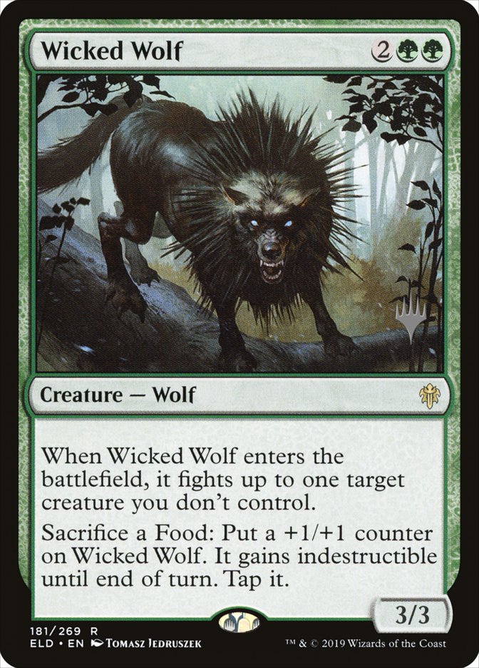 Wicked Wolf (Promo Pack) [Throne of Eldraine Promos] | The Clever Kobold