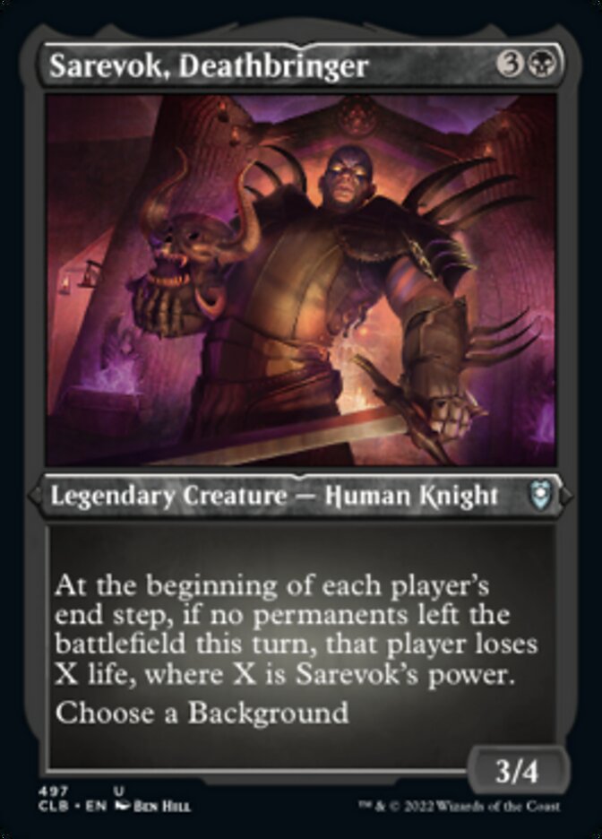 Sarevok, Deathbringer (Foil Etched) [Commander Legends: Battle for Baldur's Gate] | The Clever Kobold