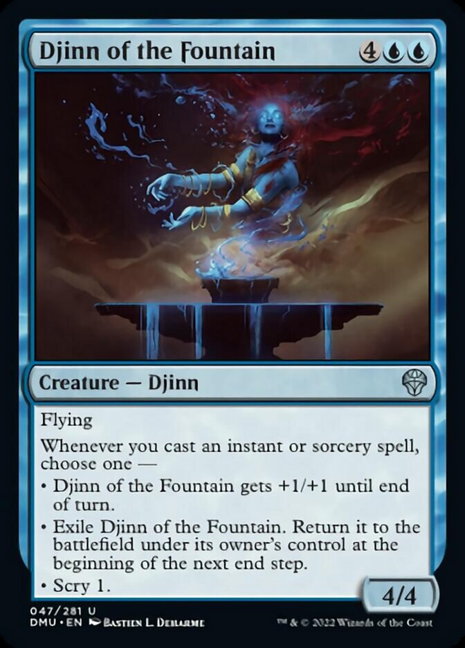 Djinn of the Fountain [Dominaria United] | The Clever Kobold