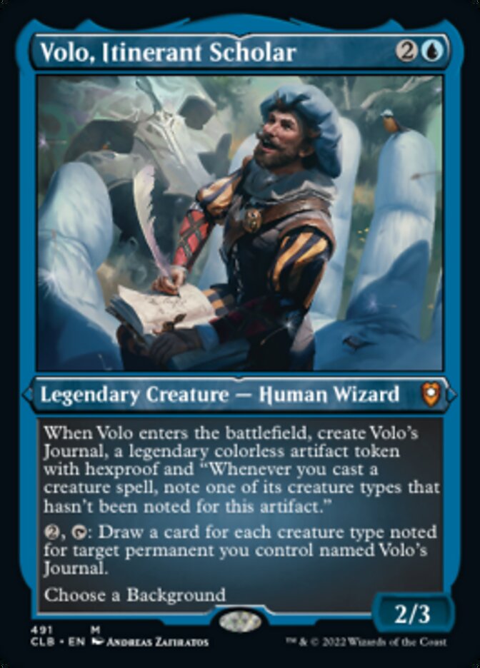 Volo, Itinerant Scholar (Foil Etched) [Commander Legends: Battle for Baldur's Gate] | The Clever Kobold