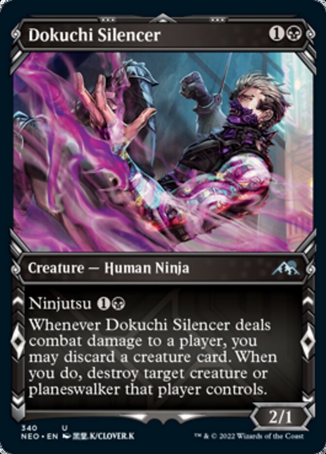 Dokuchi Silencer (Showcase Ninja) [Kamigawa: Neon Dynasty] | The Clever Kobold