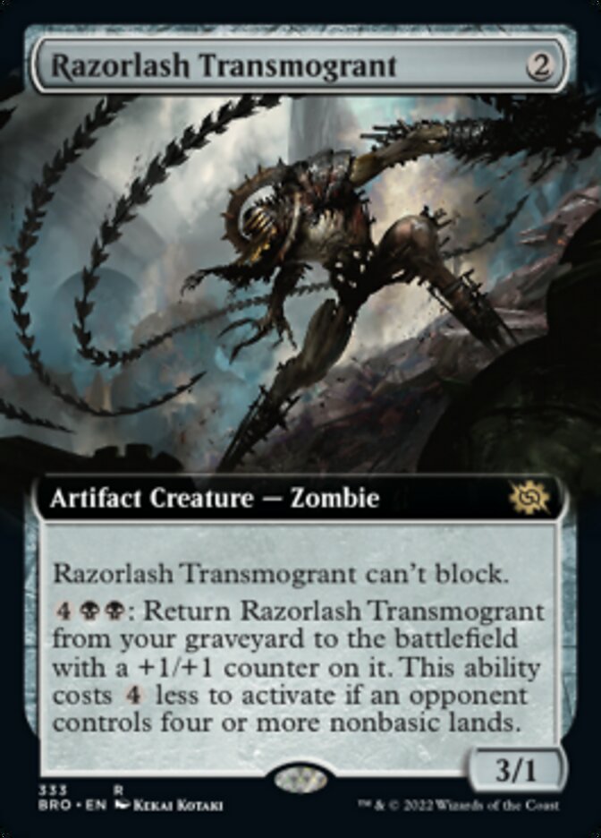 Razorlash Transmogrant (Extended Art) [The Brothers' War] | The Clever Kobold