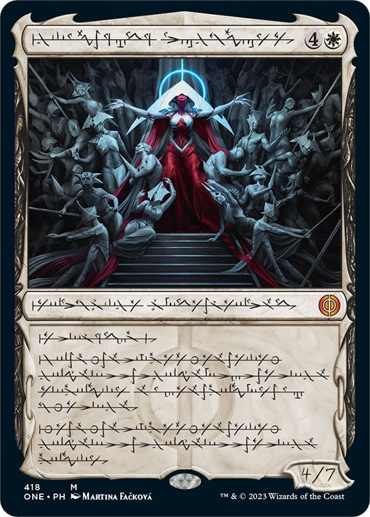 Elesh Norn, Mother of Machines (Phyrexian Step-and-Compleat Foil) [Phyrexia: All Will Be One] | The Clever Kobold