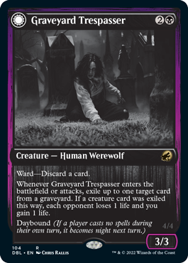 Graveyard Trespasser // Graveyard Glutton [Innistrad: Double Feature] | The Clever Kobold