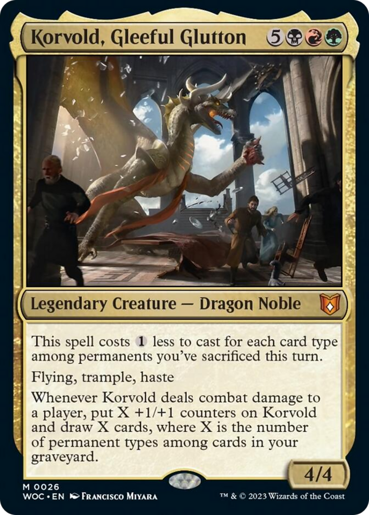 Korvold, Gleeful Glutton [Wilds of Eldraine Commander] | The Clever Kobold