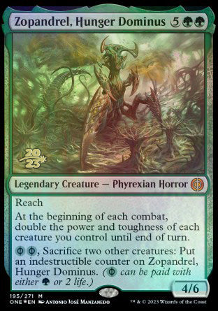 Zopandrel, Hunger Dominus [Phyrexia: All Will Be One Prerelease Promos] | The Clever Kobold