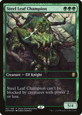 Steel Leaf Champion [Dominaria Promos] | The Clever Kobold