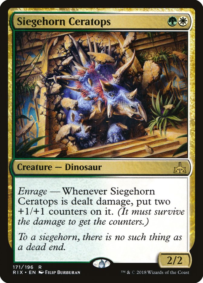 Siegehorn Ceratops [Rivals of Ixalan] | The Clever Kobold