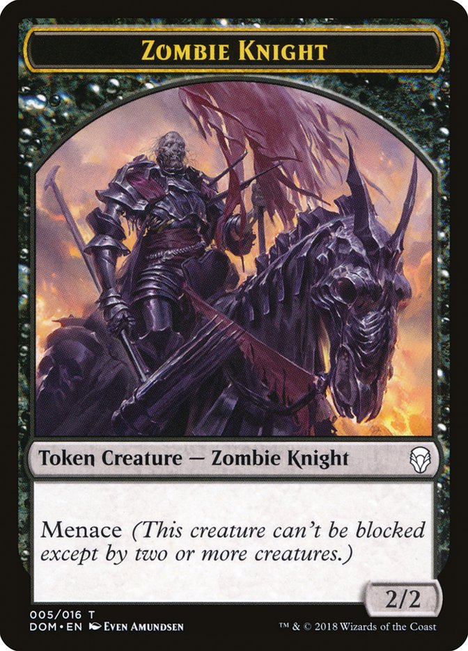 Zombie Knight [Dominaria Tokens] | The Clever Kobold