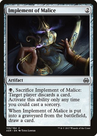 Implement of Malice [Aether Revolt] | The Clever Kobold