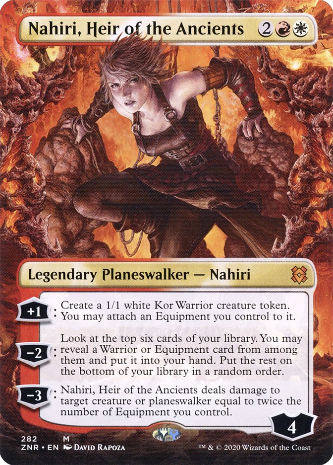 Nahiri, Heir of the Ancients (Borderless) [Zendikar Rising] | The Clever Kobold