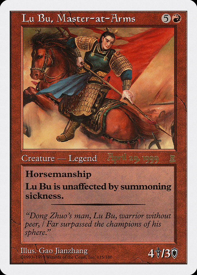 Lu Bu, Master-at-Arms (April 29, 1999) [Portal Three Kingdoms Promos] | The Clever Kobold