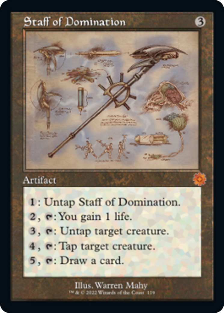 Staff of Domination (Retro Schematic) [The Brothers' War Retro Artifacts] | The Clever Kobold