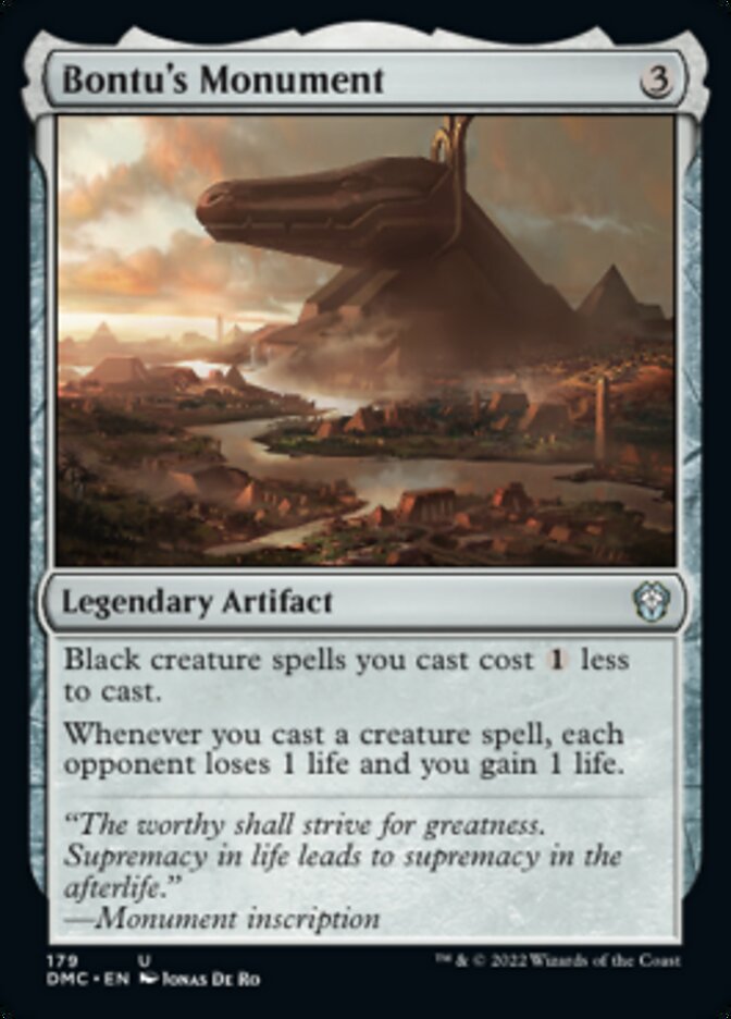 Bontu's Monument [Dominaria United Commander] | The Clever Kobold