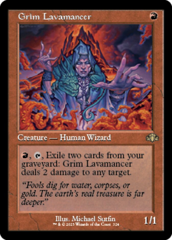 Grim Lavamancer (Retro) [Dominaria Remastered] | The Clever Kobold