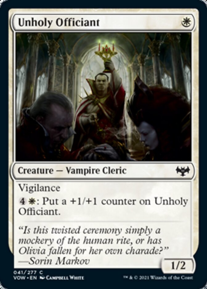 Unholy Officiant [Innistrad: Crimson Vow] | The Clever Kobold