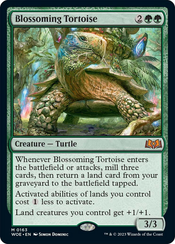 Blossoming Tortoise [Wilds of Eldraine] | The Clever Kobold
