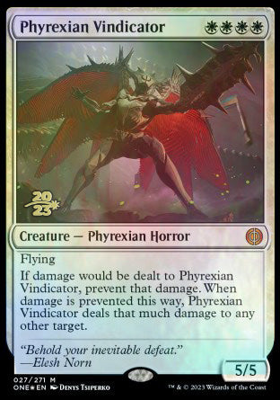 Phyrexian Vindicator [Phyrexia: All Will Be One Prerelease Promos] | The Clever Kobold