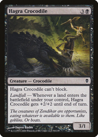 Hagra Crocodile [Zendikar] | The Clever Kobold