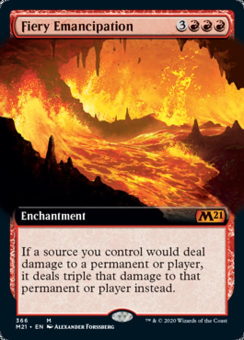 Fiery Emancipation (Extended Art) [Core Set 2021] | The Clever Kobold