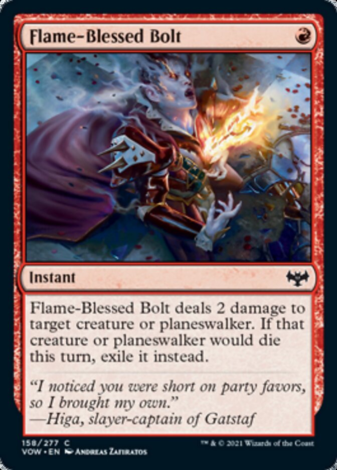 Flame-Blessed Bolt [Innistrad: Crimson Vow] | The Clever Kobold