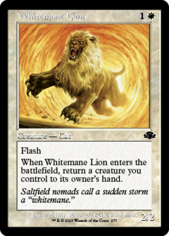 Whitemane Lion (Retro) [Dominaria Remastered] | The Clever Kobold