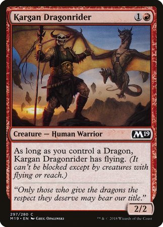 Kargan Dragonrider [Core Set 2019] | The Clever Kobold