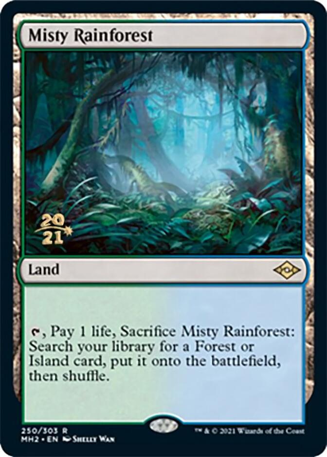 Misty Rainforest [Modern Horizons 2 Prerelease Promos] | The Clever Kobold