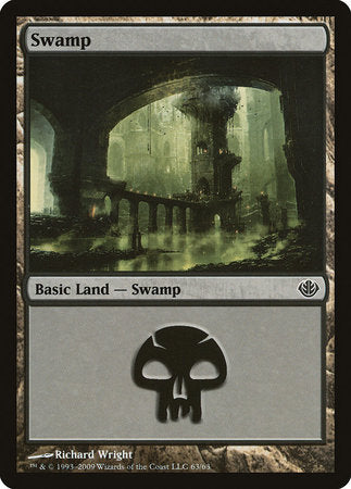 Swamp (63) [Duel Decks: Garruk vs. Liliana] | The Clever Kobold