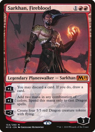 Sarkhan, Fireblood [Core Set 2019] | The Clever Kobold