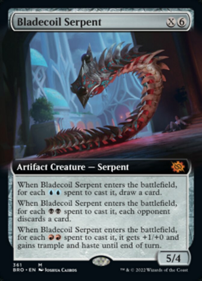 Bladecoil Serpent (Extended Art) [The Brothers' War] | The Clever Kobold